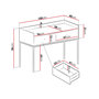Voir la diapositive 5 : BEST MOBILIER Filipo - console - gris - 100 cm
