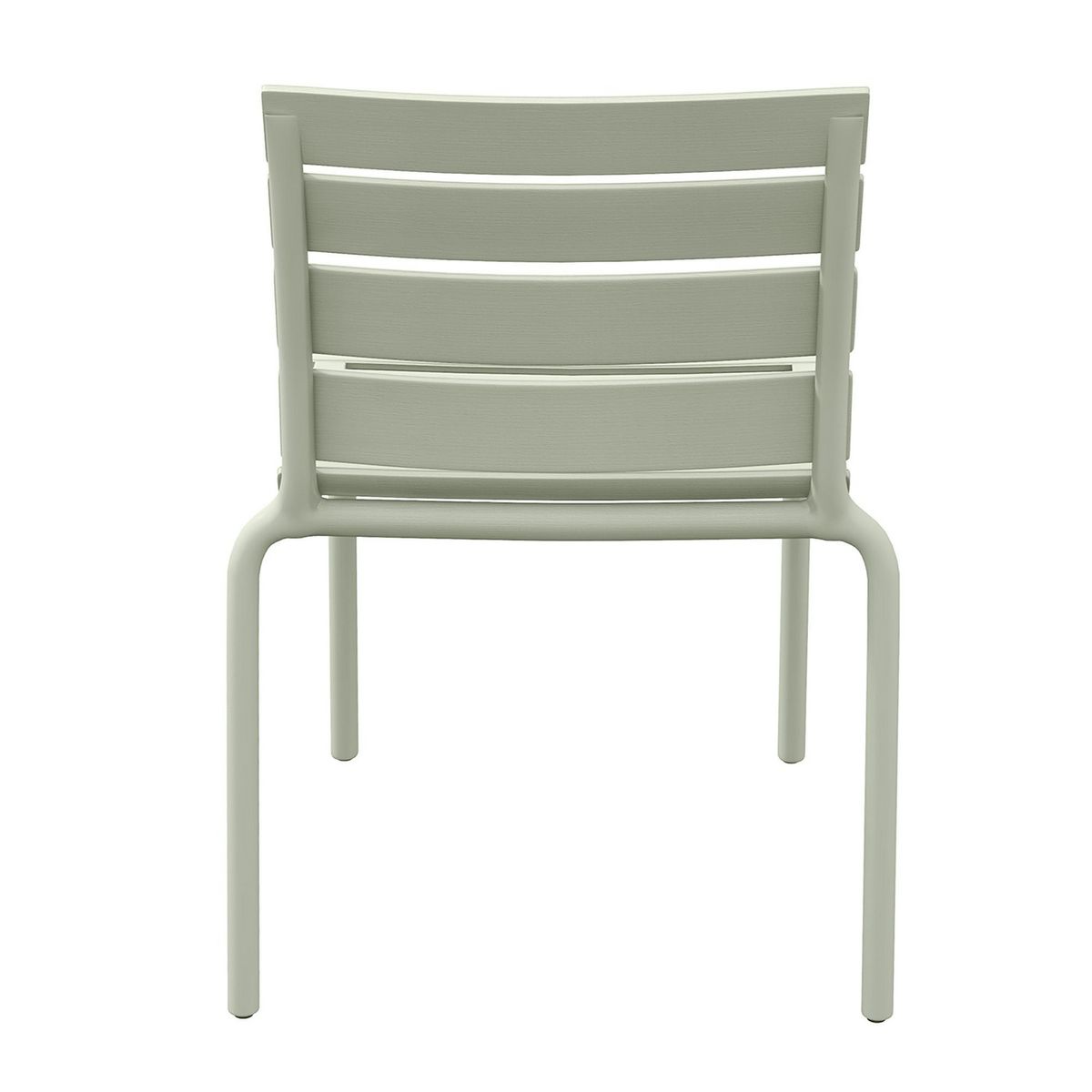 OUTSUNNY Lot de 4 chaises de jardin empilables avec assise et dossier à lattes vert