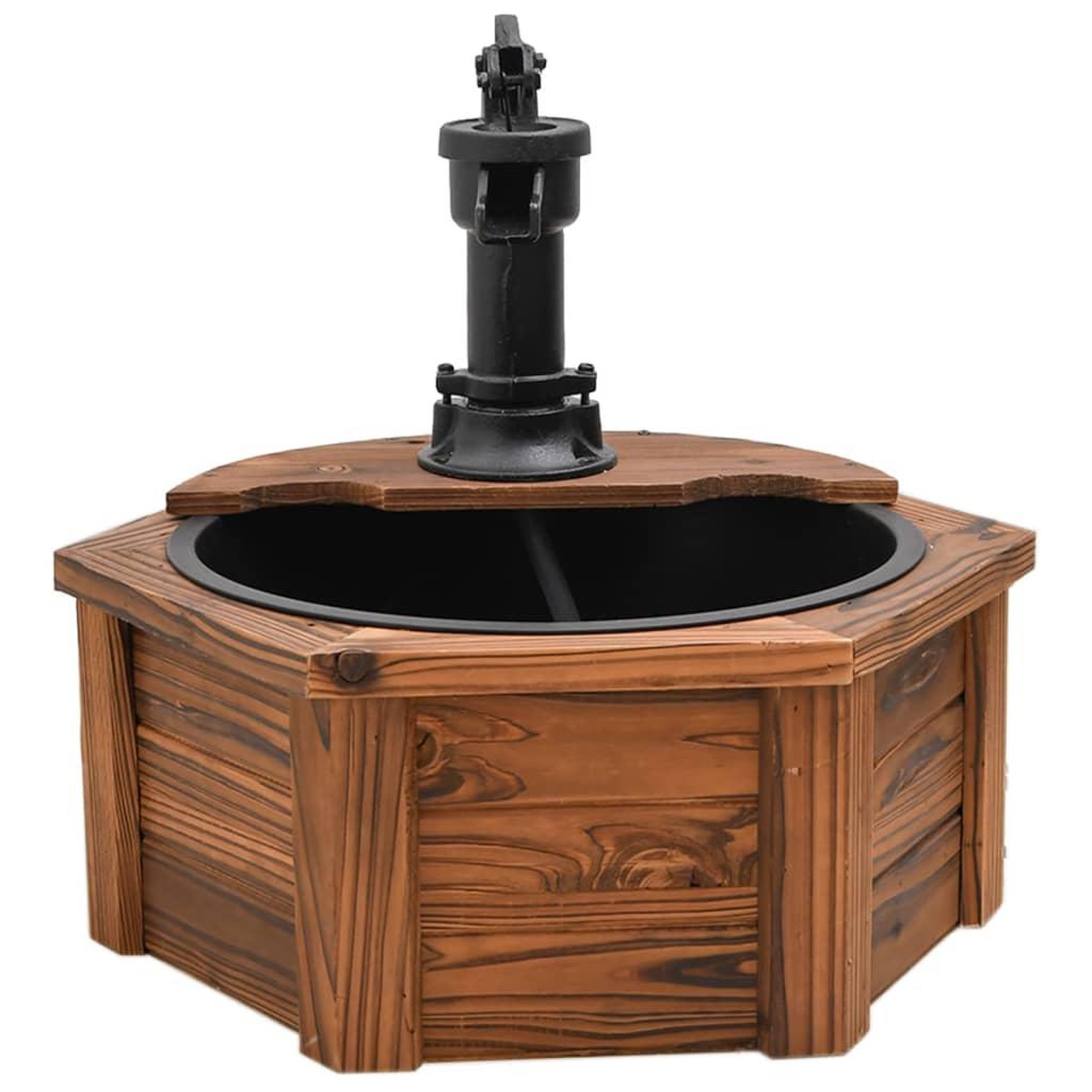 Voir la diapositive 4 : VIDAXL Fontaine a eau avec pompe 57x57x53 cm Bois de sapin massif