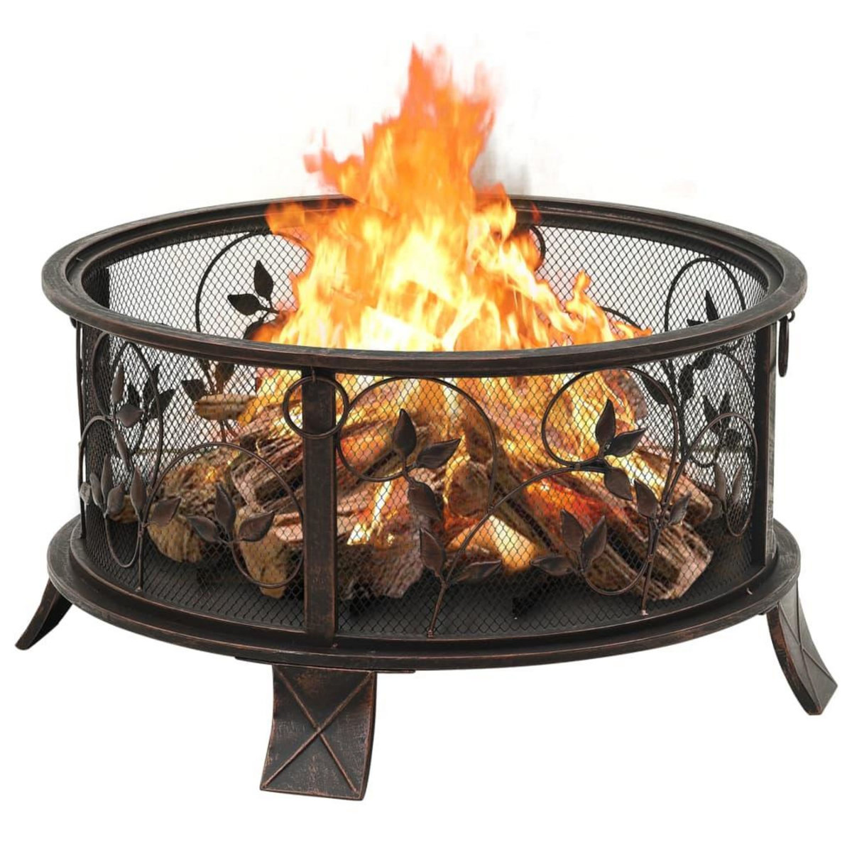 VIDAXL Foyer rustique avec tisonnier 67,5 cm XXL Acier