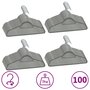Voir la diapositive 1 : VIDAXL Cintres antiderapants 100 pcs Gris Velours
