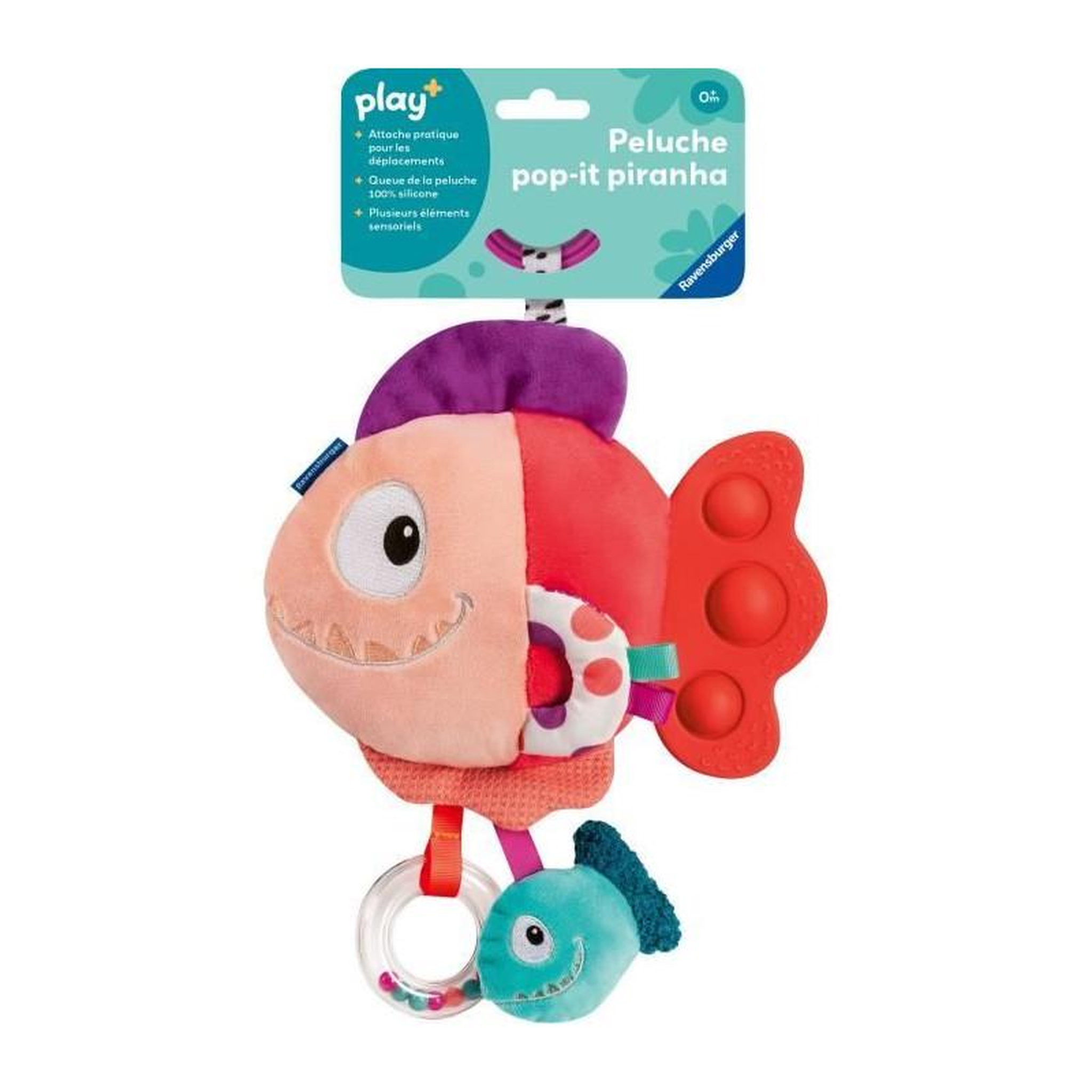 Voir la diapositive 3 : RAVENSBURGER Jouet en peluche Ravensburger Play+ pliable rouge