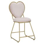 Paris Prix Chaise Design Coeur  Heart  80cm Rose & Or