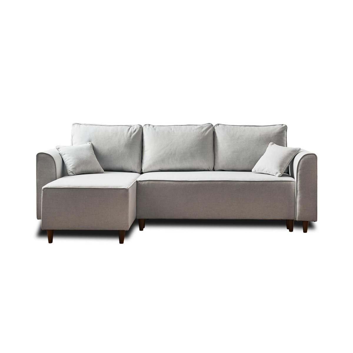 BEST MOBILIER Saphir - canapé d'angle réversible 4 places - convertible - avec coffre - en tissu