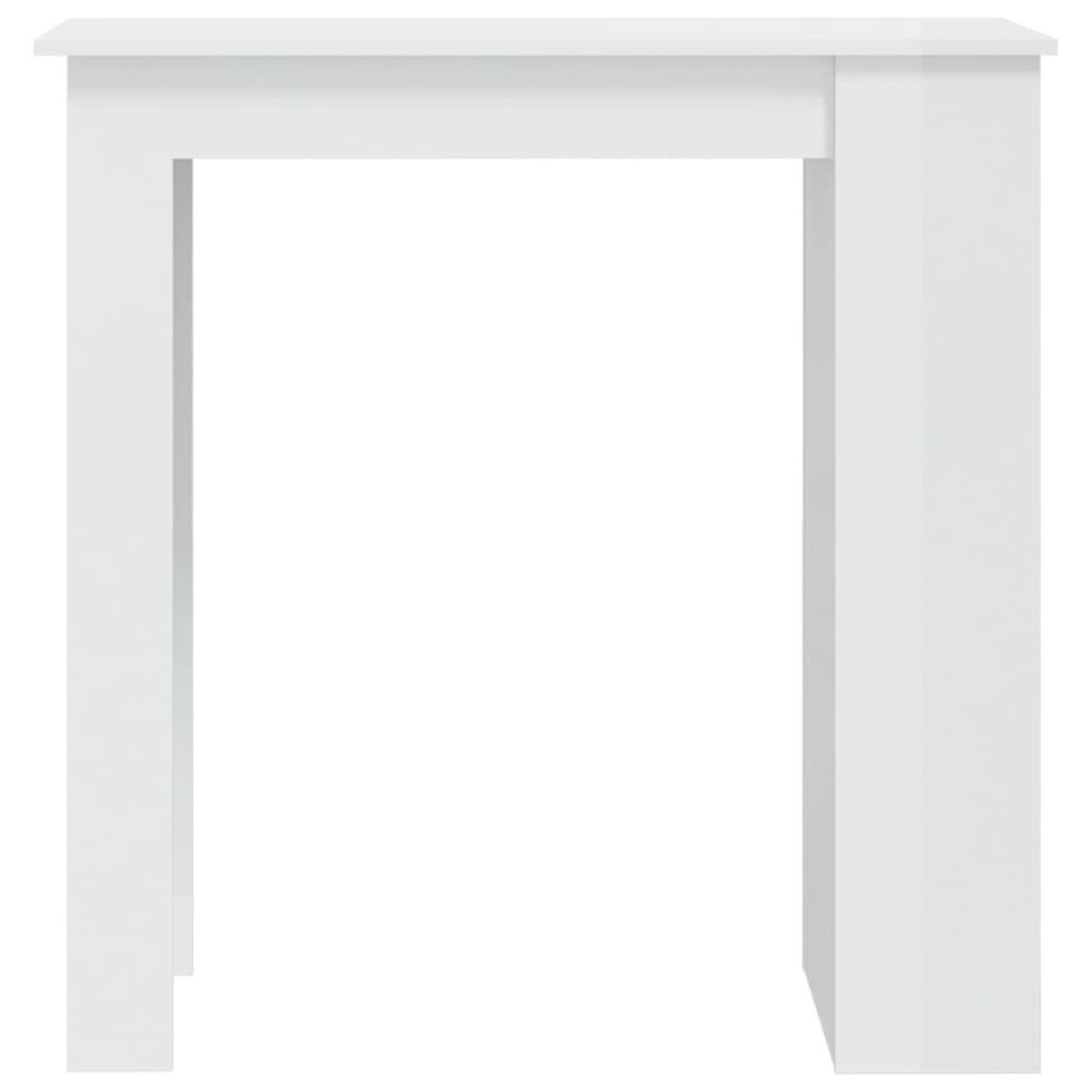 Voir la diapositive 5 : VIDAXL Table de bar etagere de rangement Blanc brillant 102x50x103,5cm