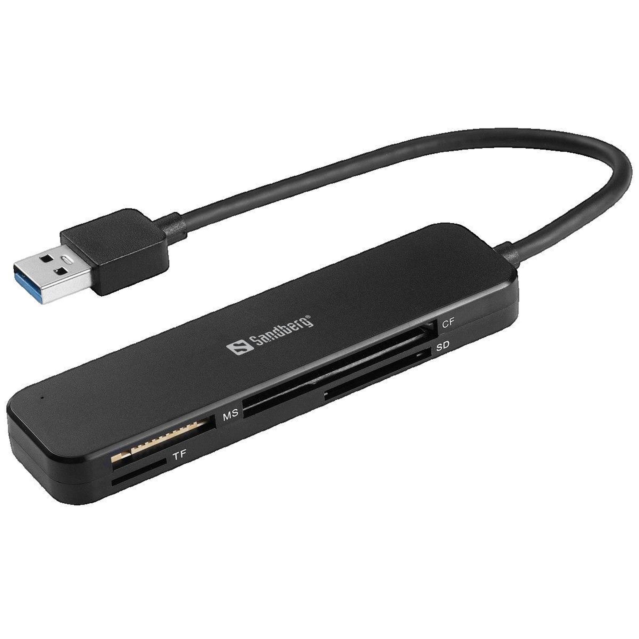 Sandberg Lecteur de cartes mémoire Sandberg 5705730134326 USB 3.0 aluminium noir