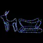 VIDAXL Decoration de Noël d'exterieur Renne et traîneau 252 LED