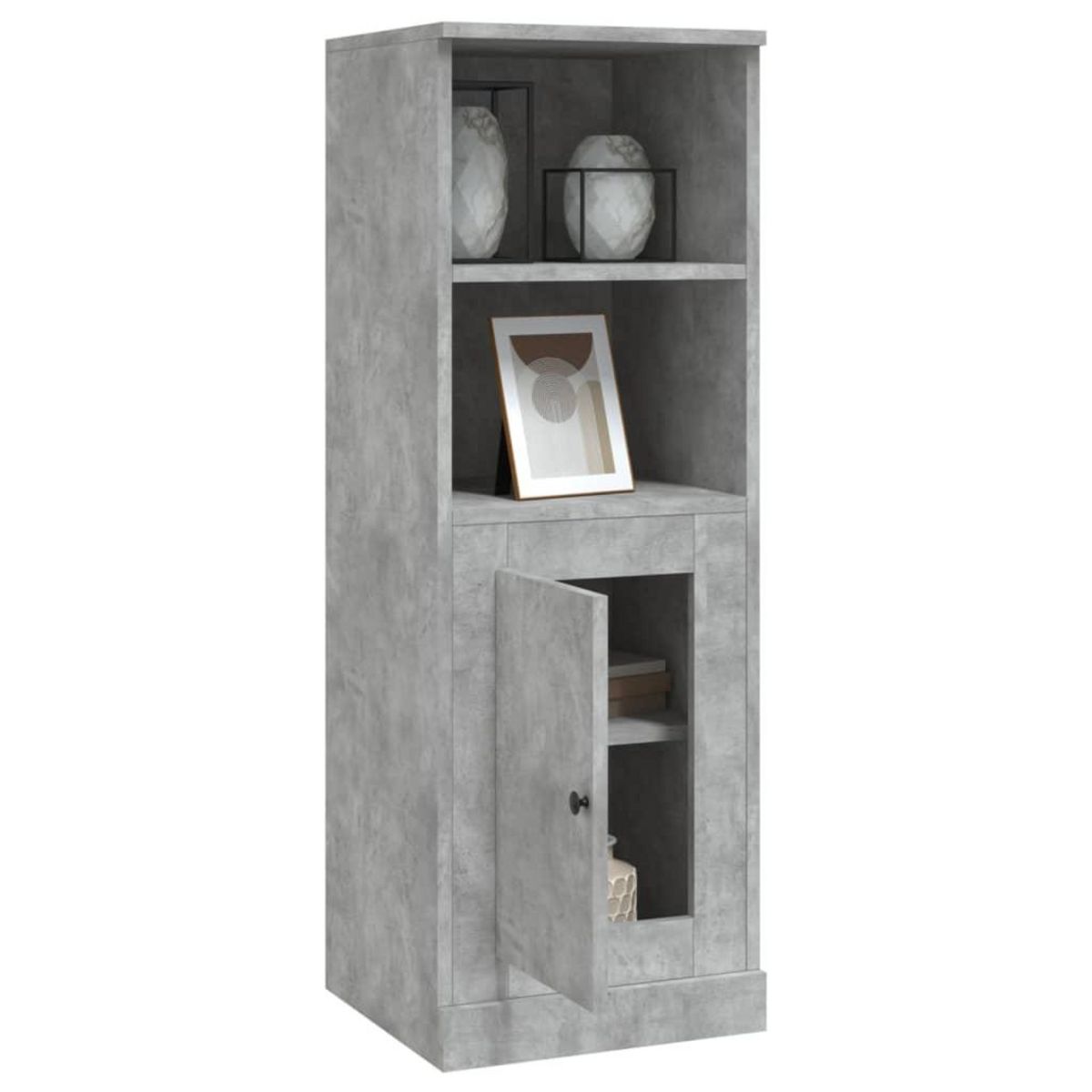 VIDAXL Buffet haut gris beton 36x35,5x103,5 cm bois d'ingenierie