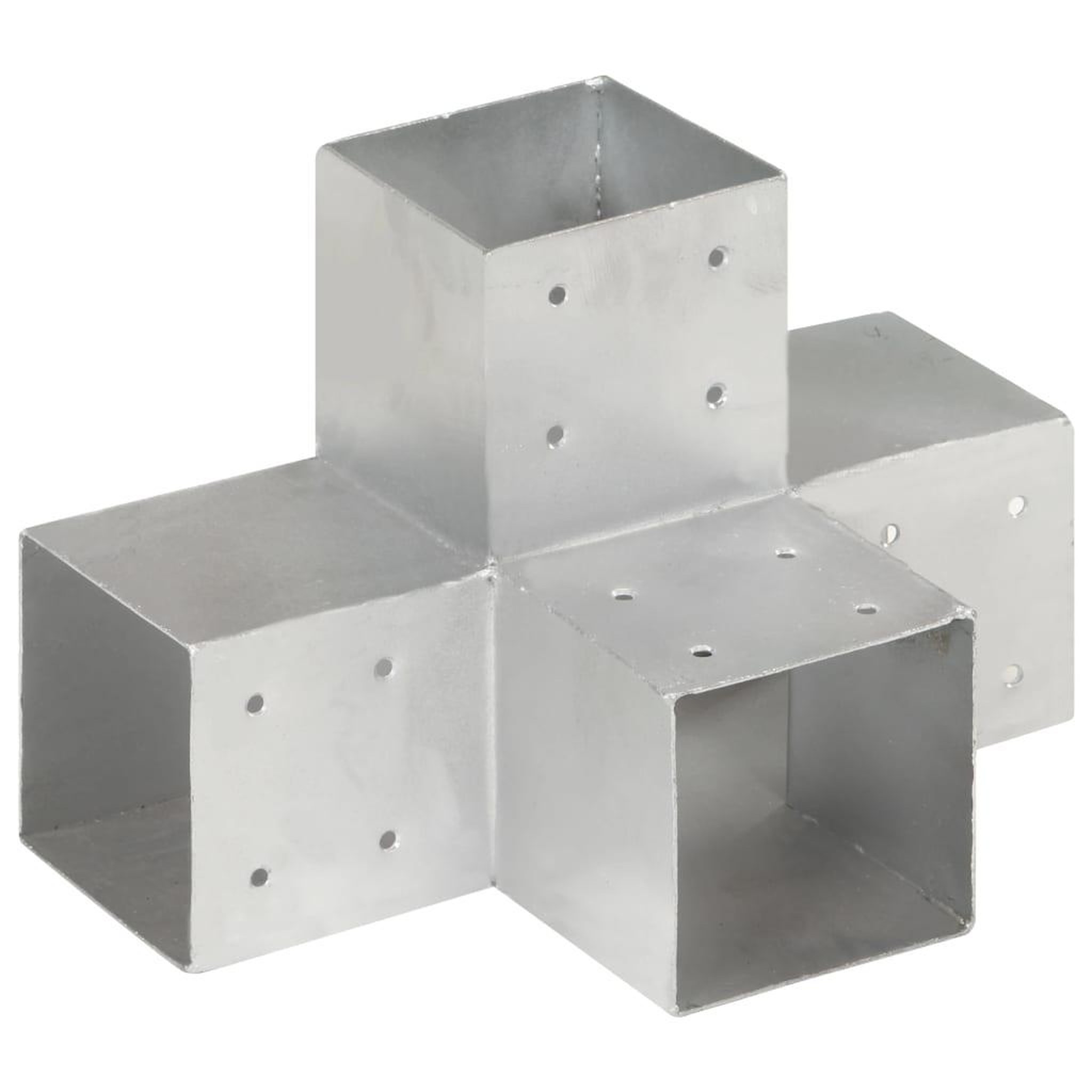 VIDAXL Connecteur de poteau Forme en X Metal galvanise 101x101 mm