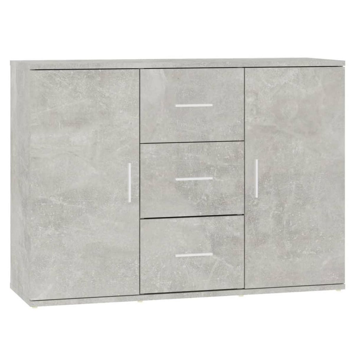 VIDAXL Buffet Gris beton 91x29,5x65 cm Bois d'ingenierie