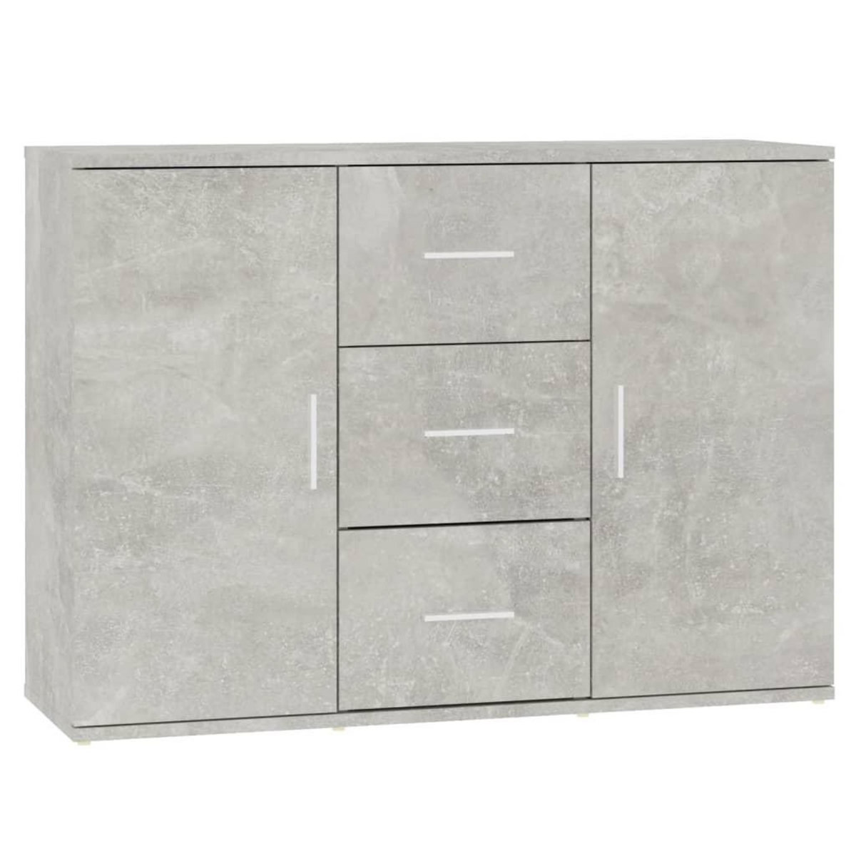 VIDAXL Buffet Gris beton 91x29,5x65 cm Bois d'ingenierie