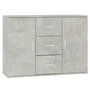 Voir la diapositive 2 : VIDAXL Buffet Gris beton 91x29,5x65 cm Bois d'ingenierie