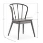 Voir la diapositive 5 : VS VENTA-STOCK Pack 2 chaises Brisa en bois coleur noir