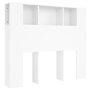Voir la diapositive 2 : VIDAXL Armoire de tete de lit blanc 120x18,5x102,5 cm