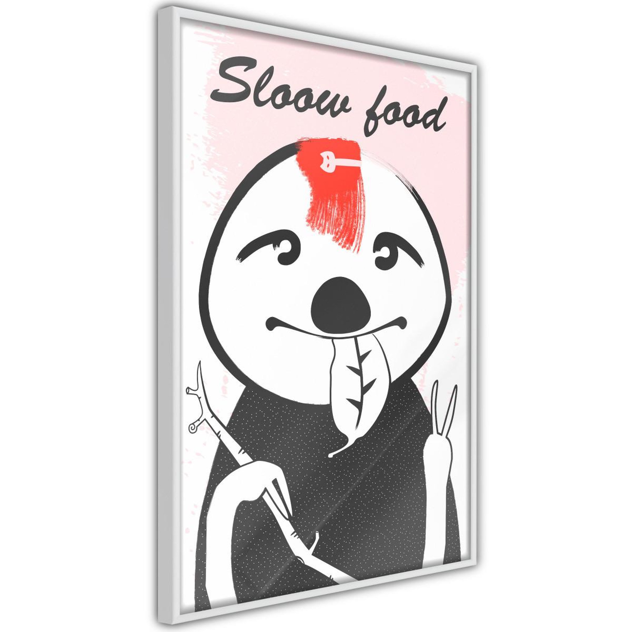 Paris Prix Affiche murale encadrée  sloth's favourite food