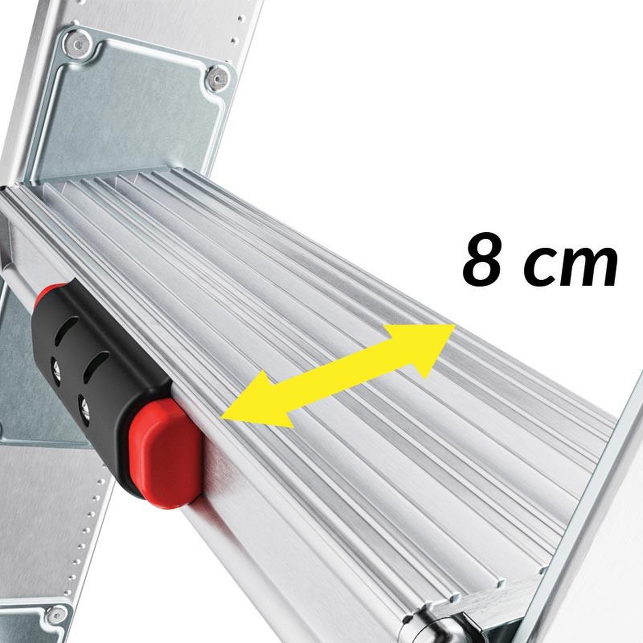 Voir la diapositive 5 : HAILO Echelle transformable 3 plans 3x12 échelons 8,1m/8,8m en Aluminium Hailo S 120 Pro