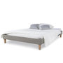 Voir la diapositive 2 : HomeStyle4U Lit Futon Simple 120 x 200 Tissu Gris Sommier à Lattes