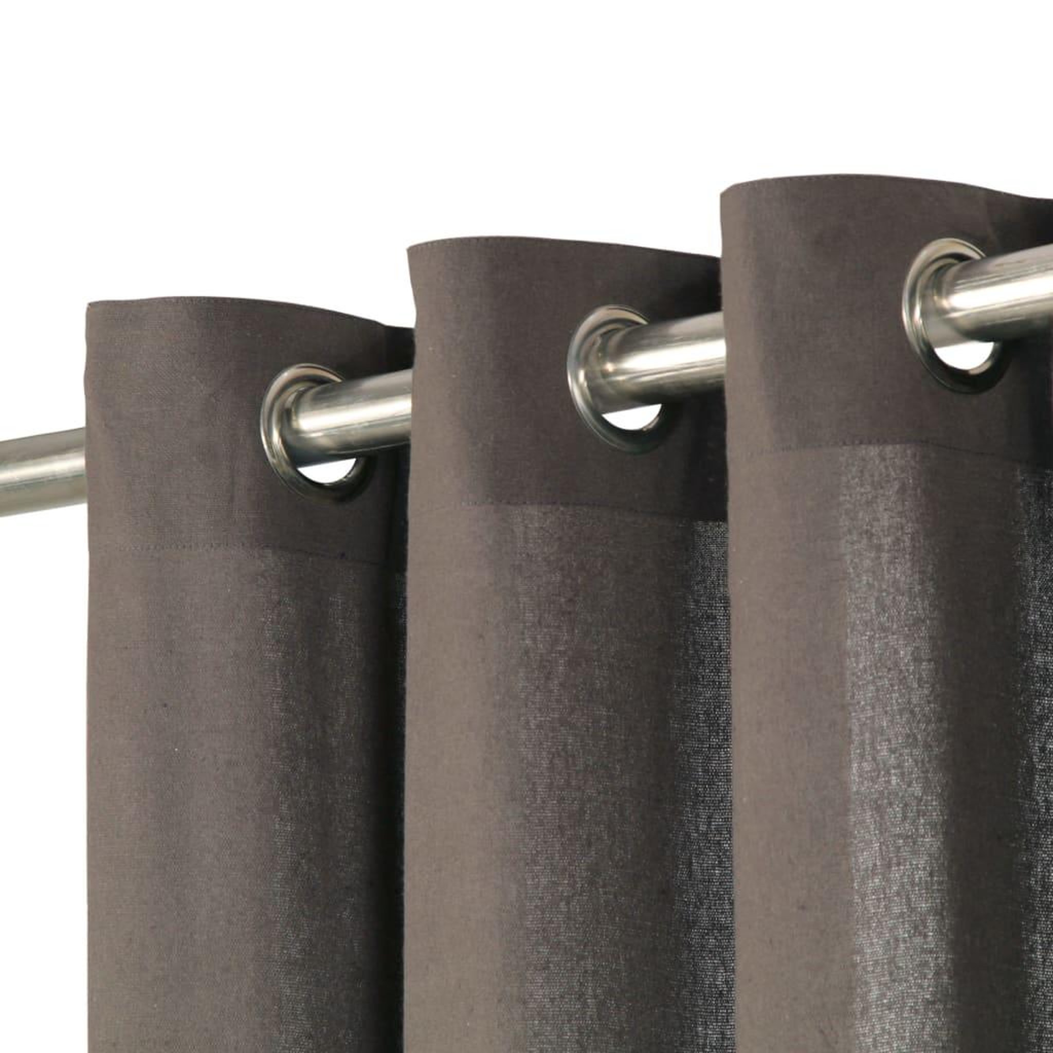Voir la diapositive 2 : VIDAXL Rideaux avec anneaux en metal 2 pcs Coton 140x245 cm Anthracite