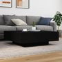 Voir la diapositive 3 : VIDAXL Table basse noir 100x100x31 cm bois d ingénierie