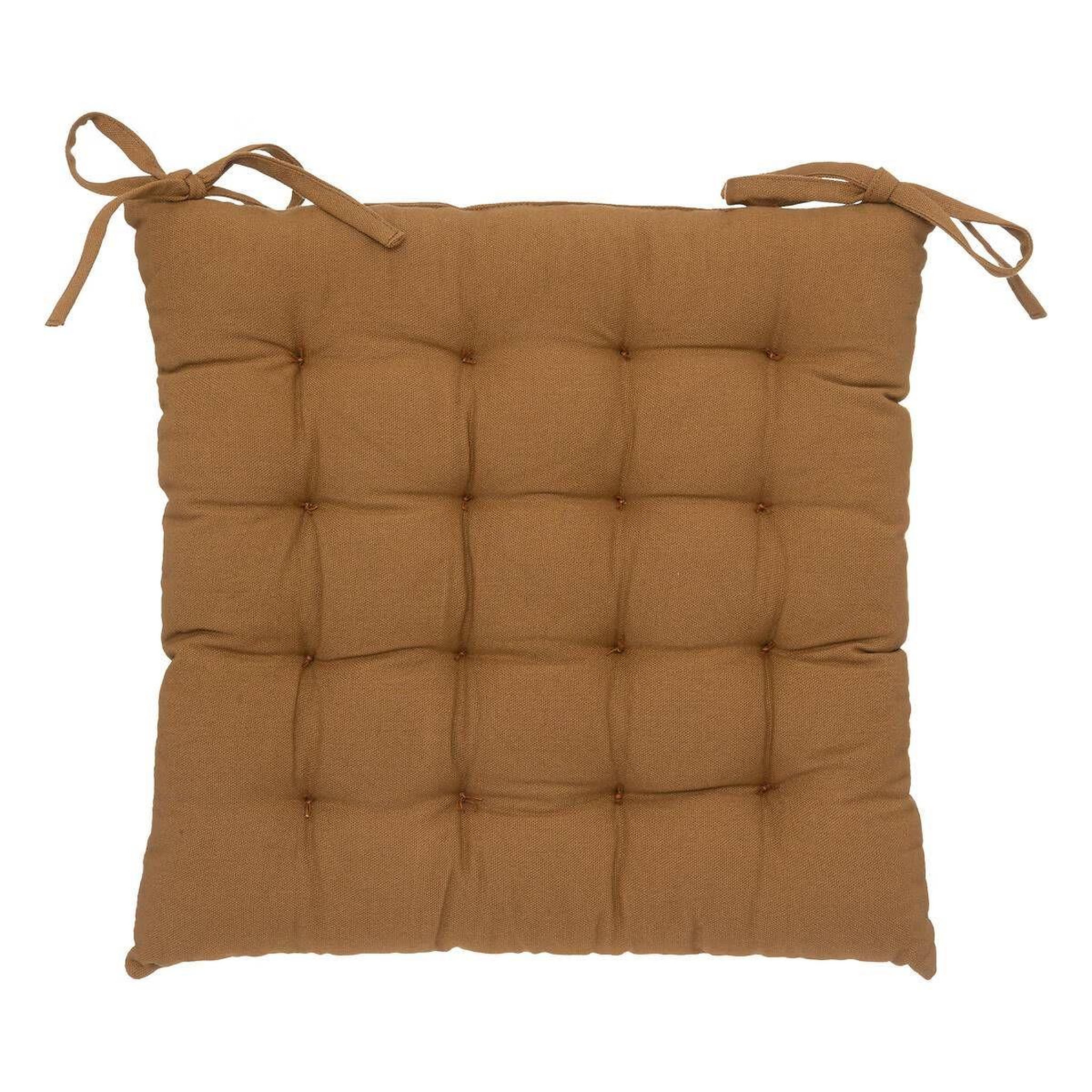 Voir la diapositive 1 : ATMOSPHERA Galette de chaise  loria  38x38cm cannelle
