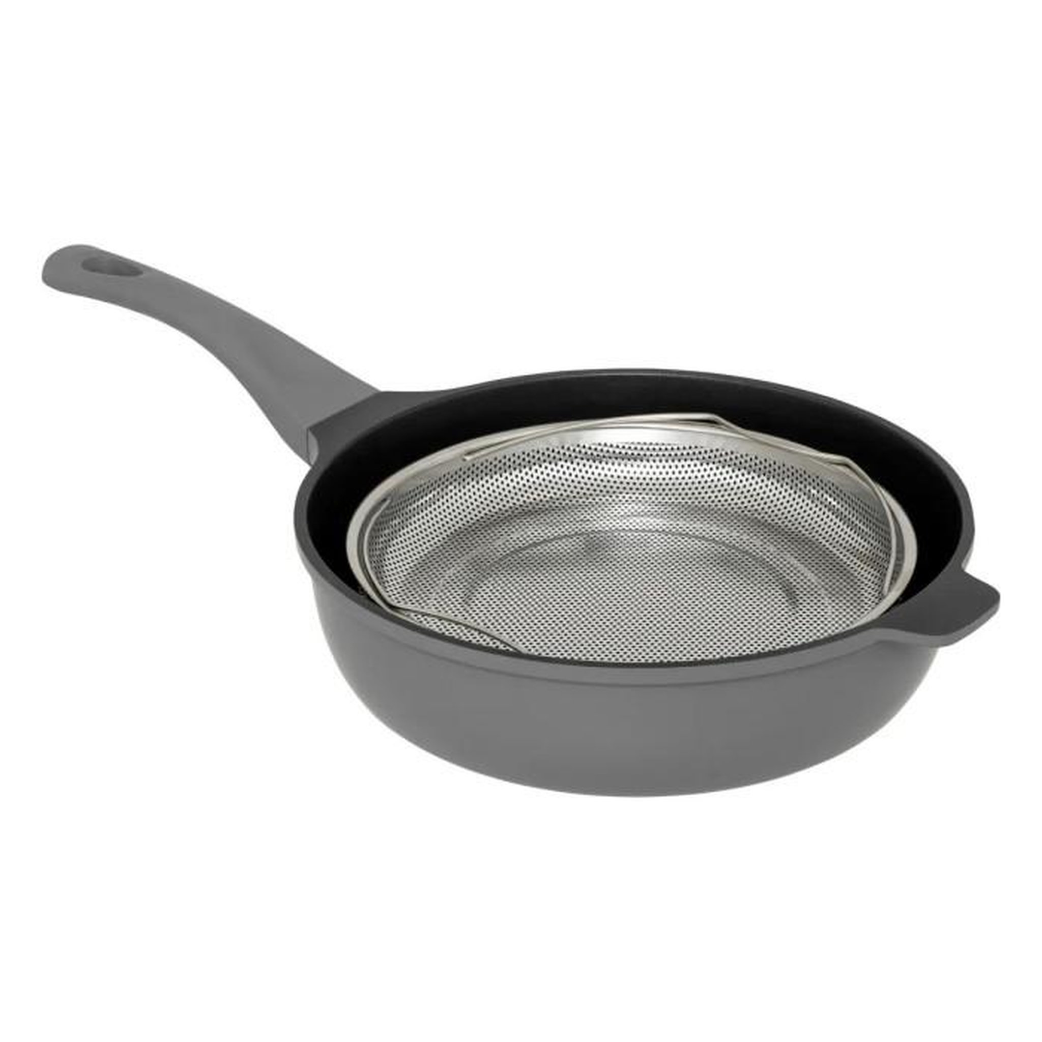 Voir la diapositive 3 : FIVE Sauteuse Avec Panier Vapeur  Kirk  28cm Gris