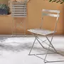 SWEEEK Lot de 2 chaises de jardin pliables - Emilia - Acier thermolaqué