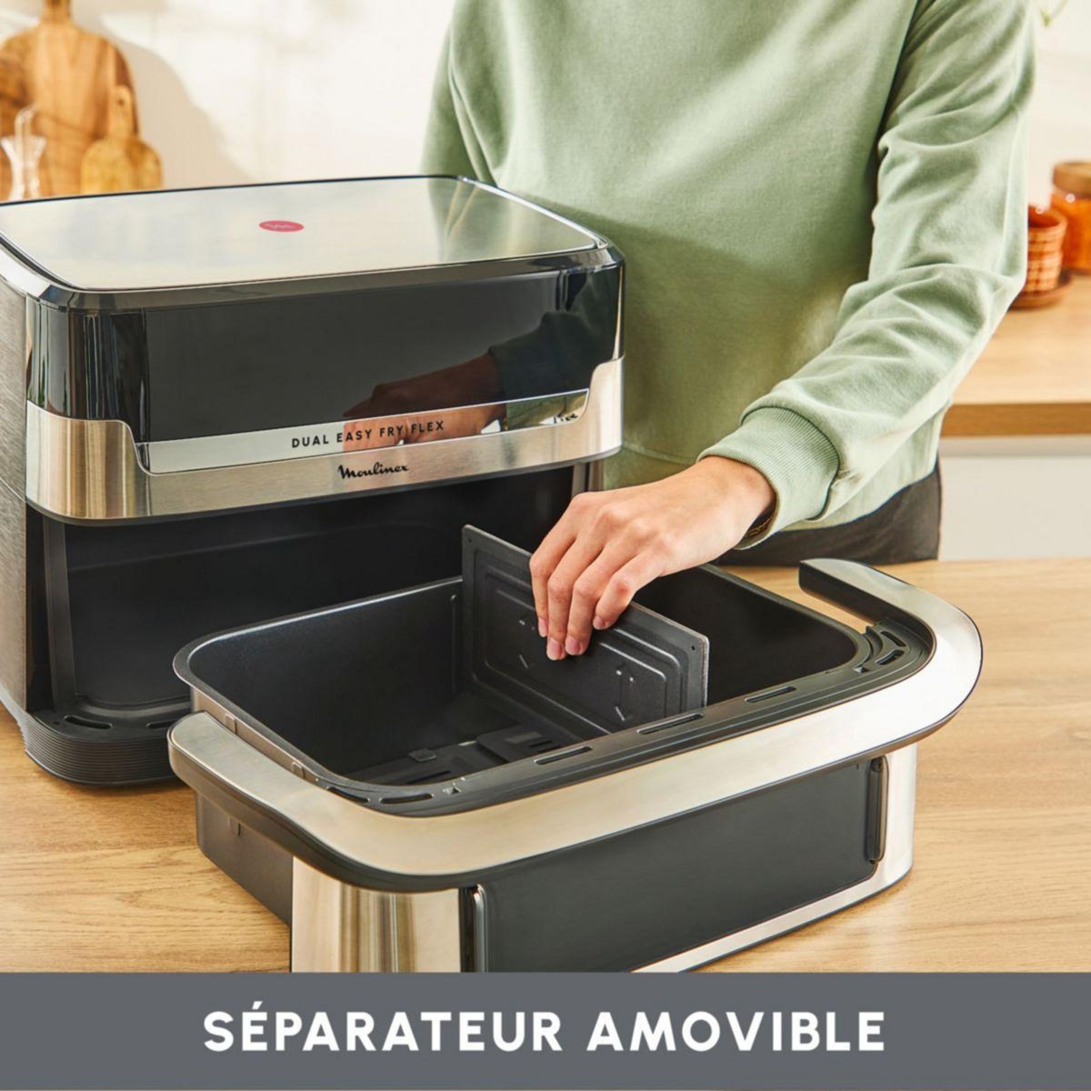 MOULINEX Friteuse sans huile Easy Fry Dual Flex EZ922DF0