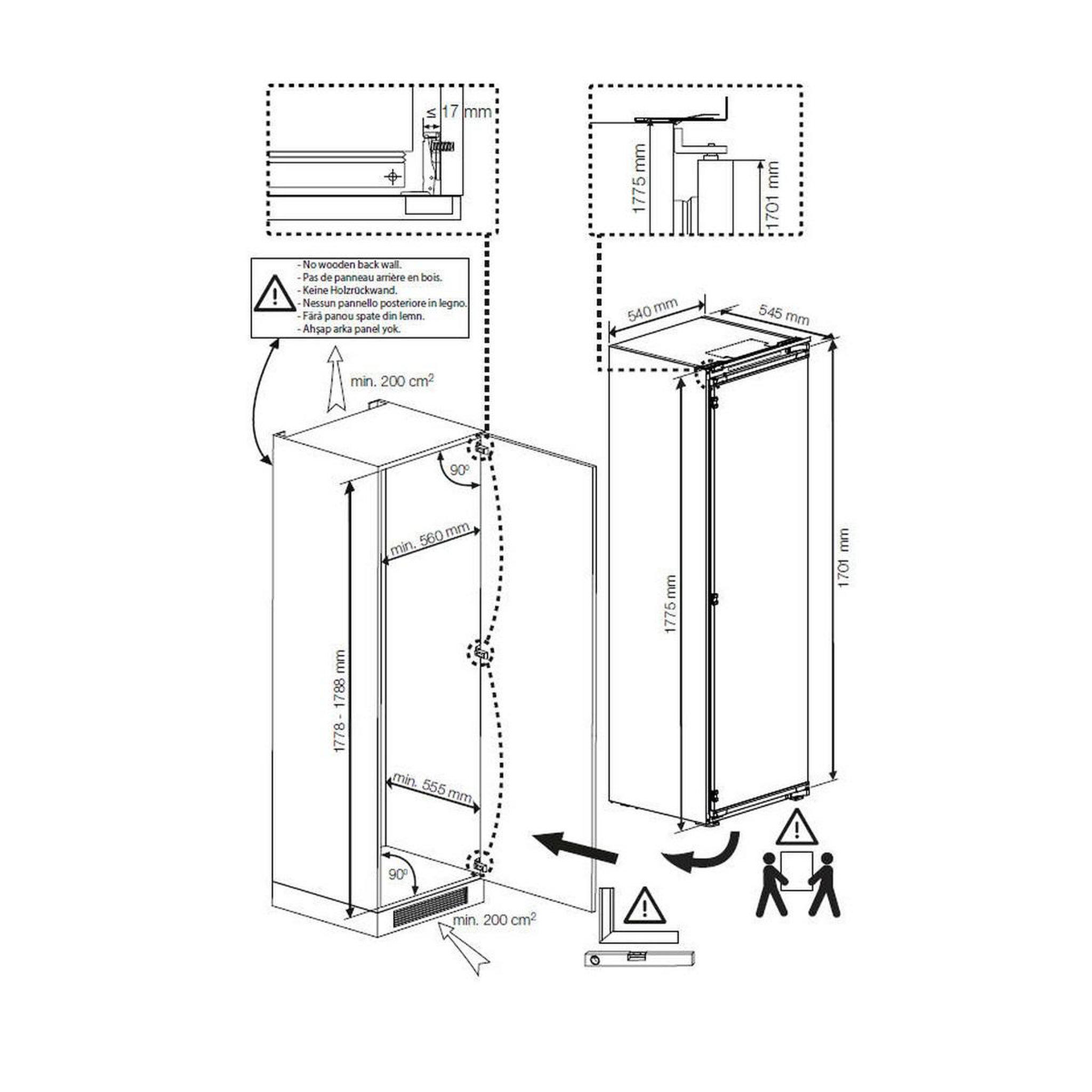 Voir la diapositive 3 : Beko Congélateur intégrable à glissière 220l - bfna247e40sn