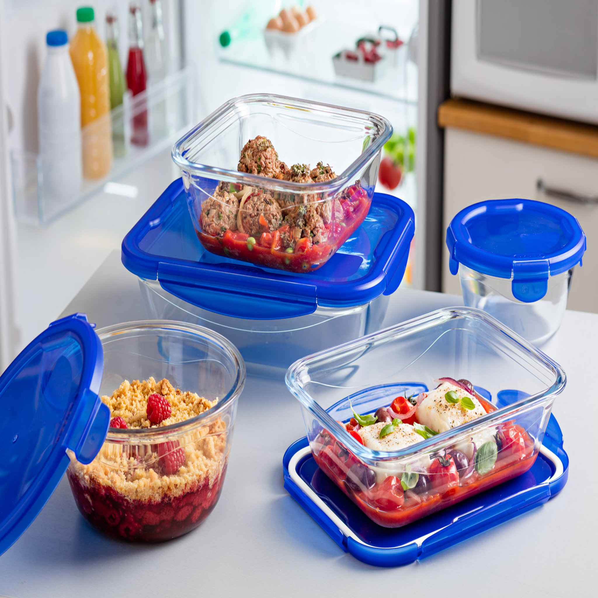 Voir la diapositive 5 : PYREX Boîte ronde avec couvercle 15 cm COOK & GO