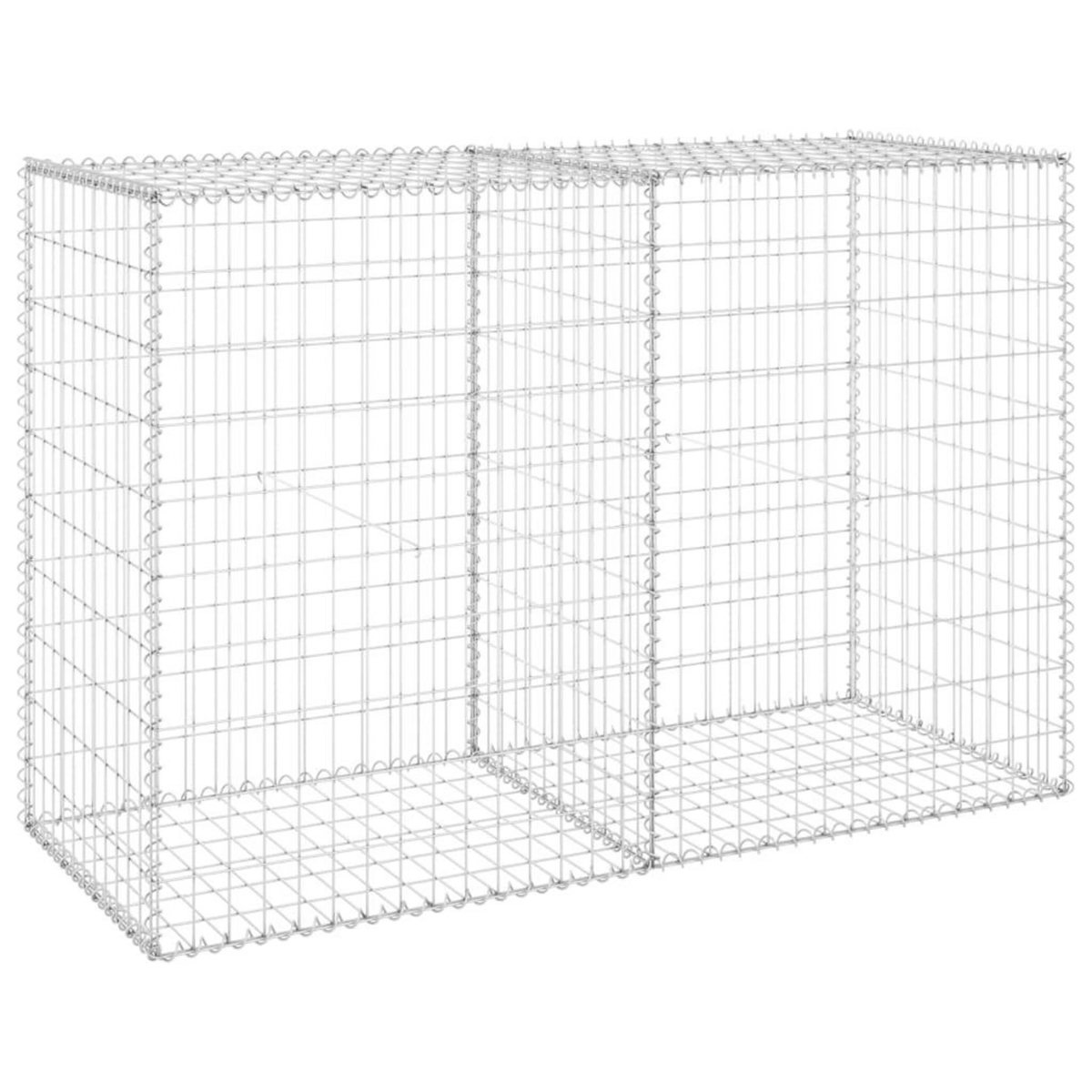 VIDAXL Mur en gabion avec couvercles Acier galvanise 150x60x100 cm