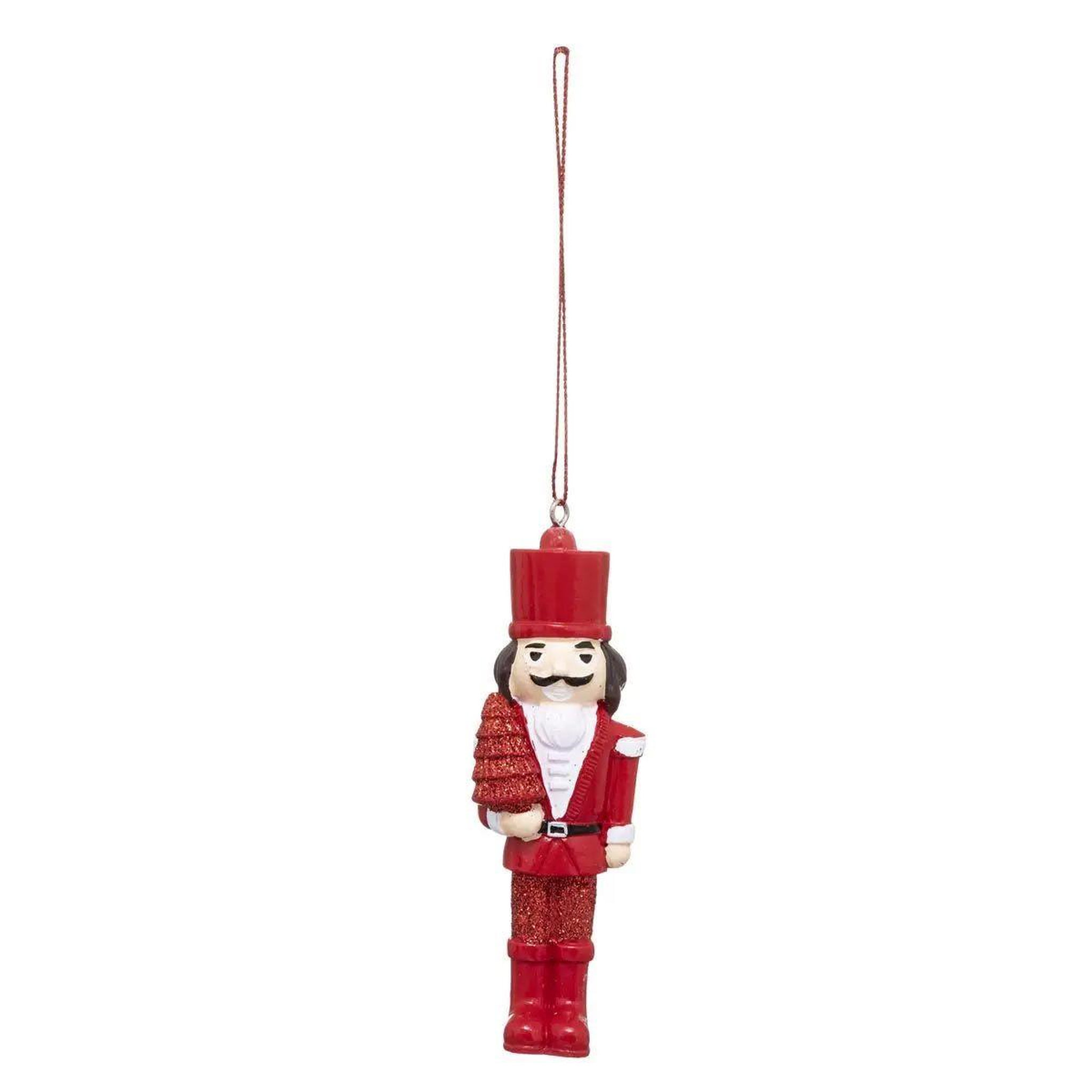 Voir la diapositive 2 : ATMOSPHERA Lot de 3 sujets de noël  casse noisette  10cm rouge