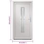 Voir la diapositive 6 : VIDAXL Porte d'entree blanc 98x190 cm PVC