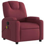 Voir la diapositive 3 : VIDAXL Fauteuil de massage inclinable Rouge bordeaux Tissu