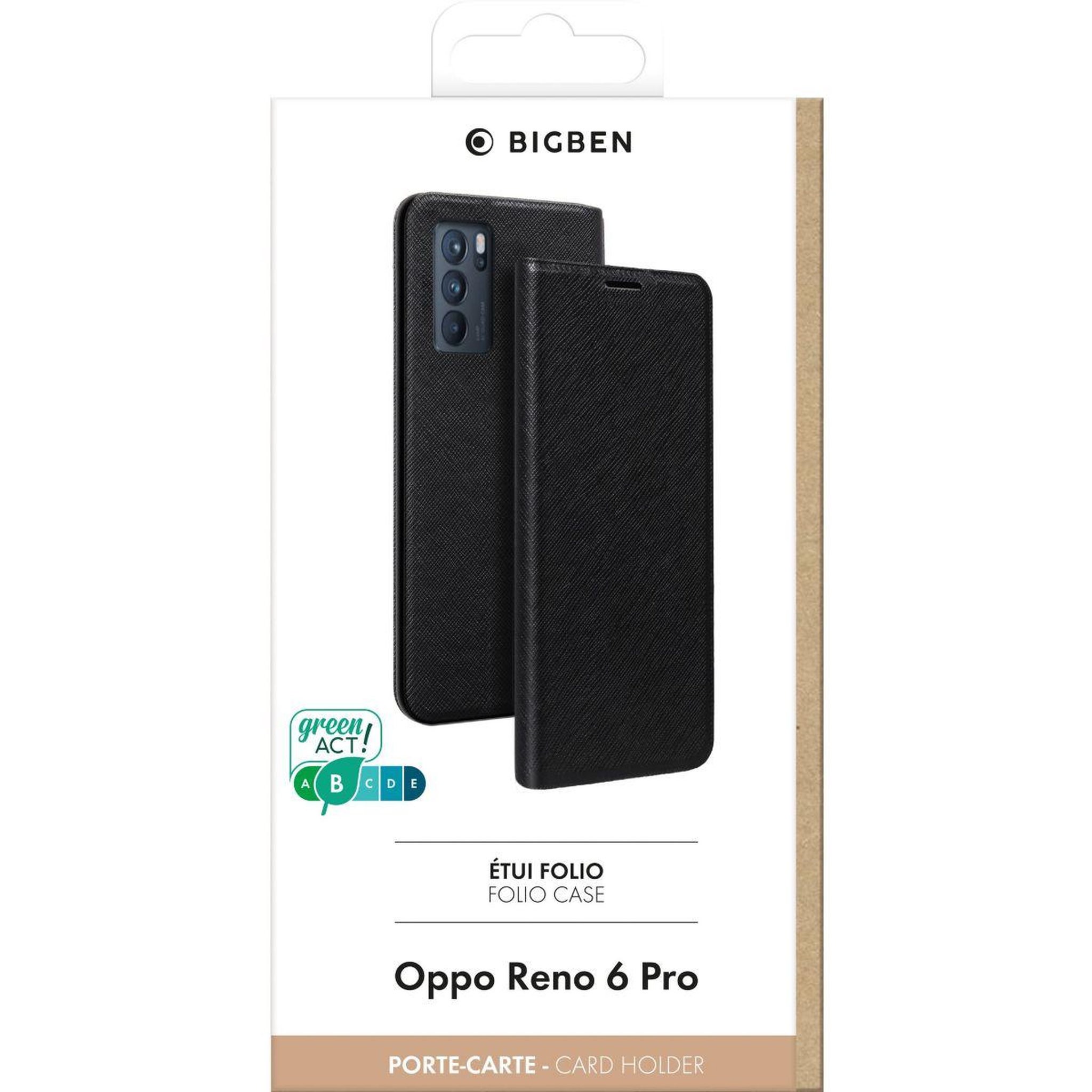 Voir la diapositive 3 : Bigben Connected Etui Oppo Reno 6 Pro stand noir