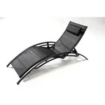 CONCEPT USINE Lot de 2 transats ajustables avec pieds en acier noir LIMEA