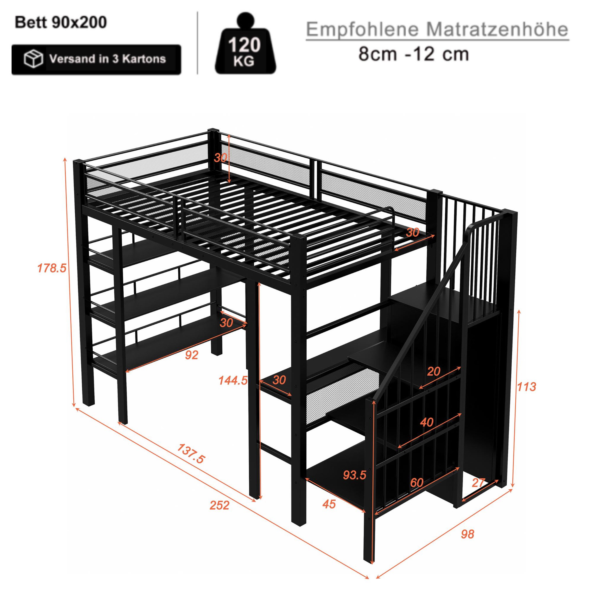 Voir la diapositive 3 : MERAX Lit mezzanine