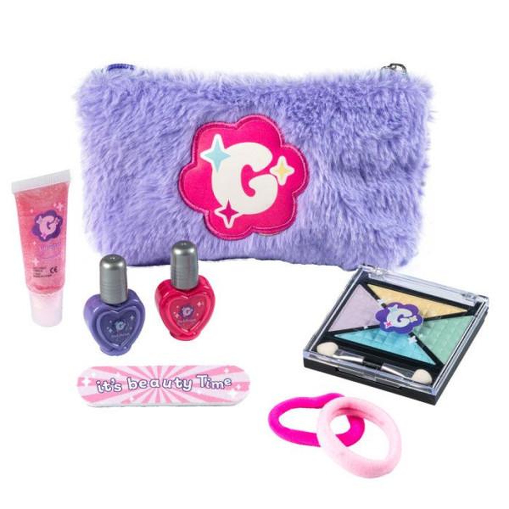 Majorette Trousse de Maquillage - Glam me Up - Smoby - Trousse, gloss, vernis, palette avec 4 poudres, applicateurs - Dès 6 ans