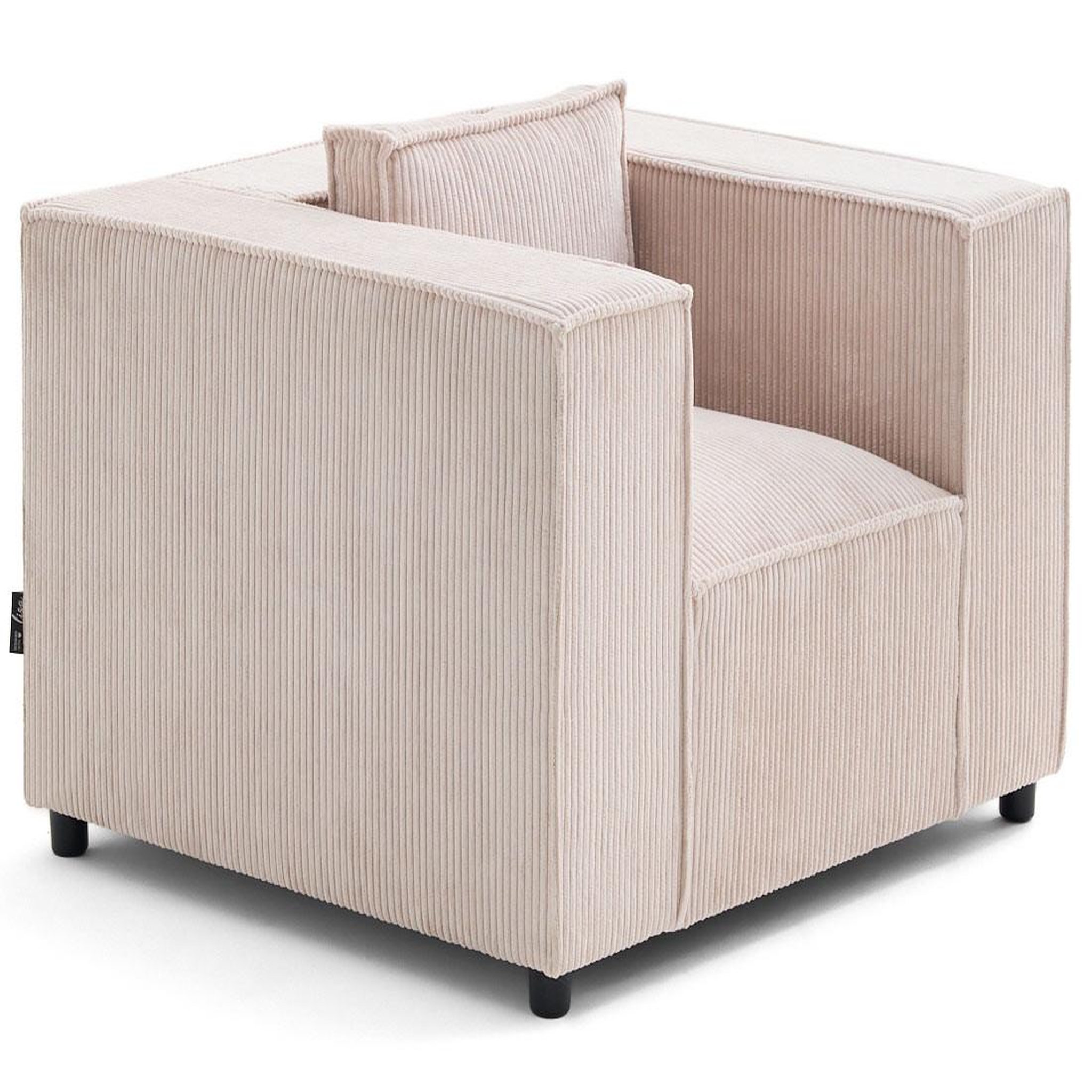 Voir la diapositive 2 : LISA DESIGN Stella - fauteuil en velours côtelé
