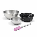 ZENKER Set de 4 ustensiles de pâtisserie moule à gâteaux bols et spatule Black metallic Black mettallic Zenker  Black mettallic
