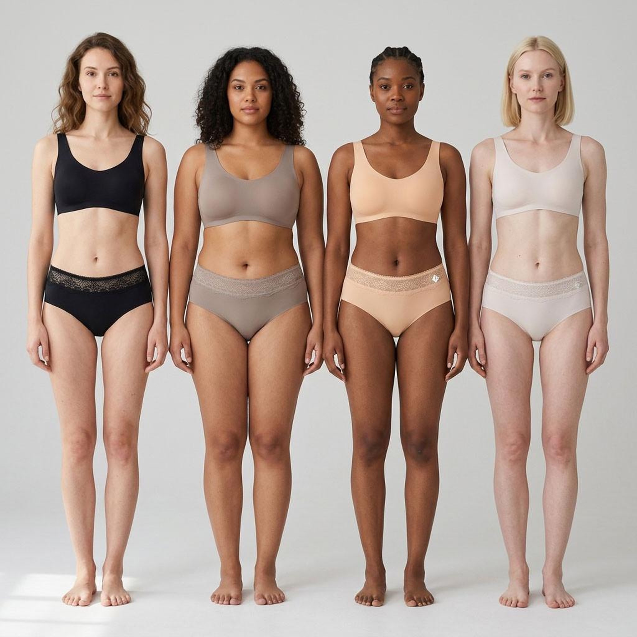 Voir la diapositive 2 : OZABI OZABI Pack de Culottes Femme Gainantes Dentelle Invisible – Lot de 4