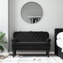 Voir la diapositive 3 : VIDAXL Banc avec dossier noir 119,5x64,5x75 cm velours