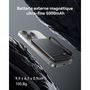 Voir la diapositive 5 : INIU Batterie externe 5 000 mAh MagPro slim noir