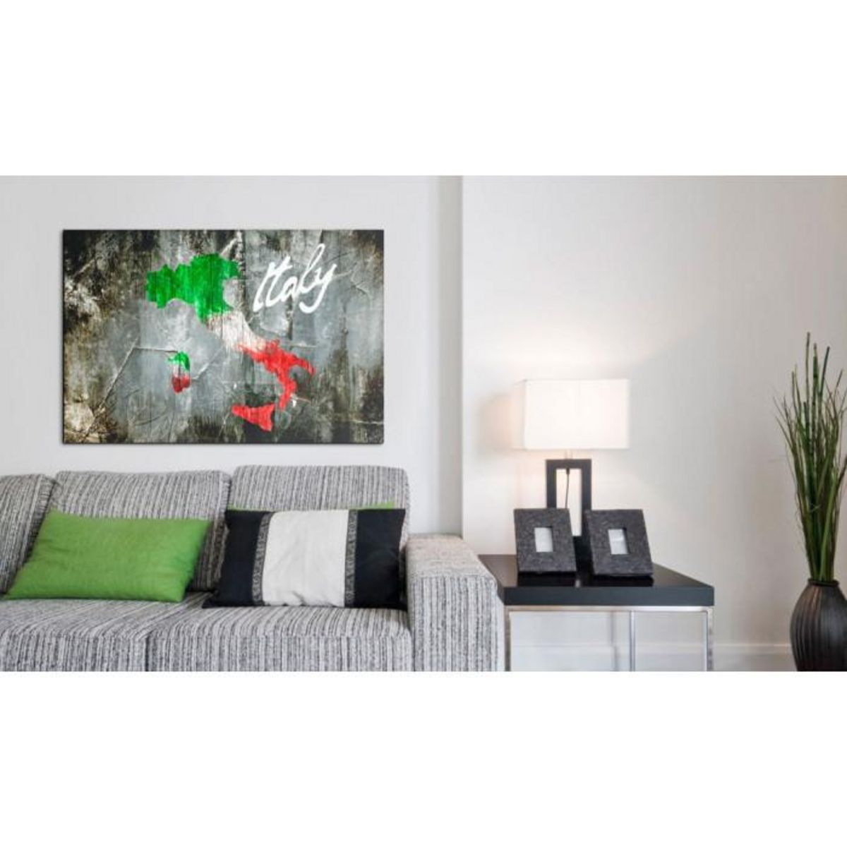 Paris Prix Tableau Imprimé  Carte Artistique de l'Italie