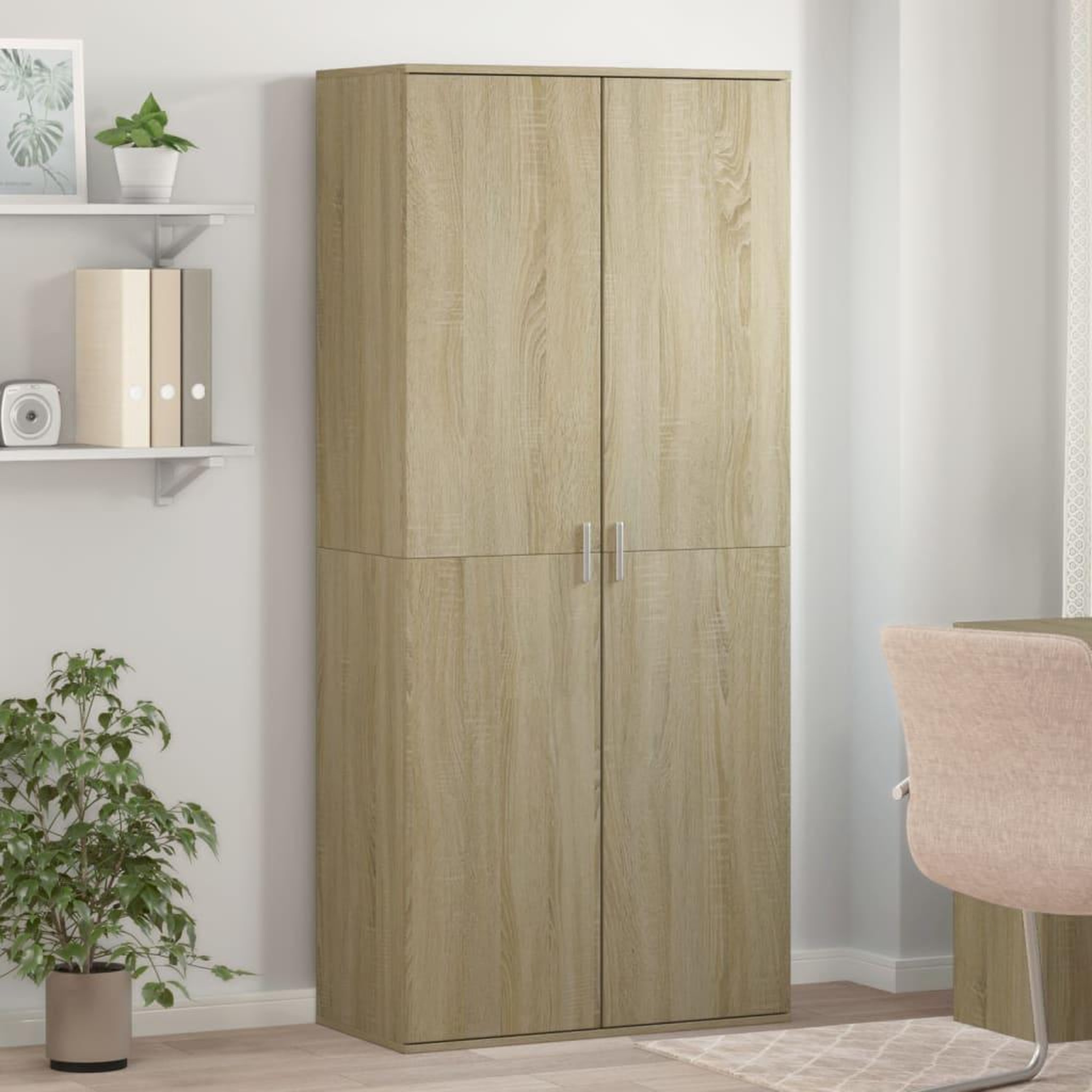 VIDAXL Armoire a chaussures Chene sonoma 80x39x178cm Bois d'ingenierie