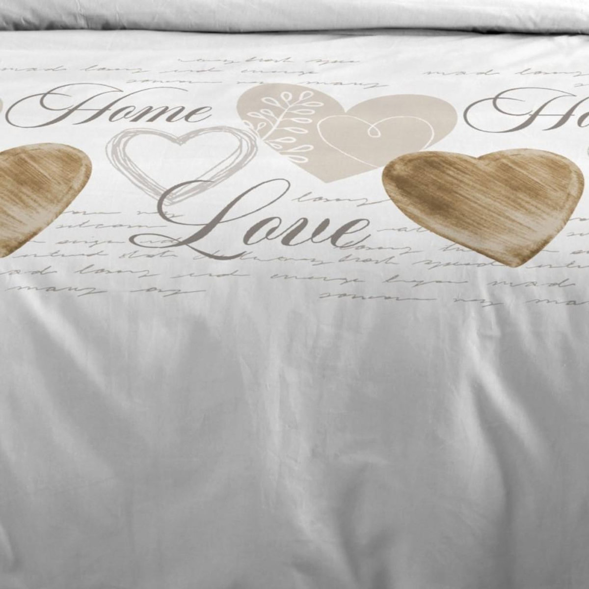 STOF Housse de couette 260x240 finition rabat + 2 taies coton 57 fils