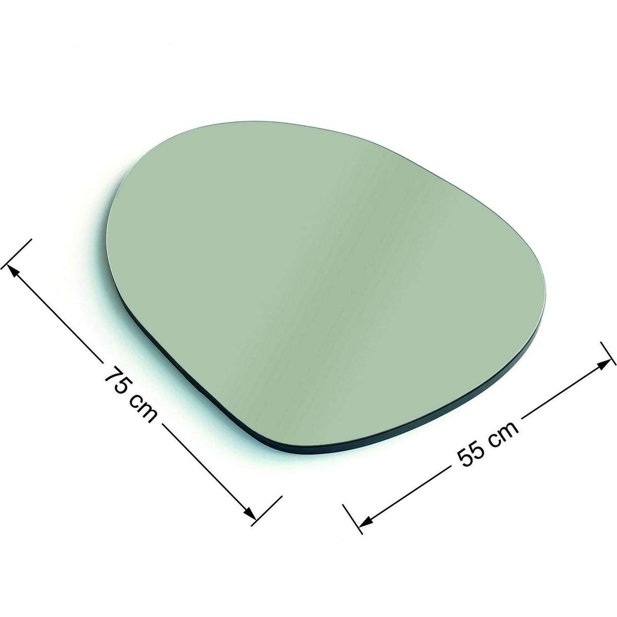 TOILINUX Miroir Célian forme organique - 75x55 cm