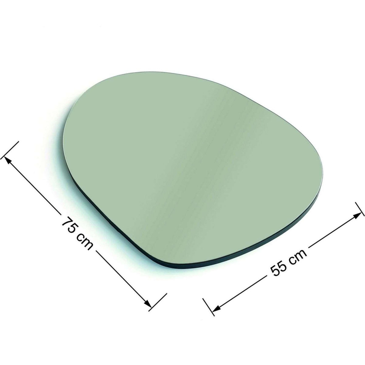 TOILINUX Miroir Célian forme organique - 75x55 cm