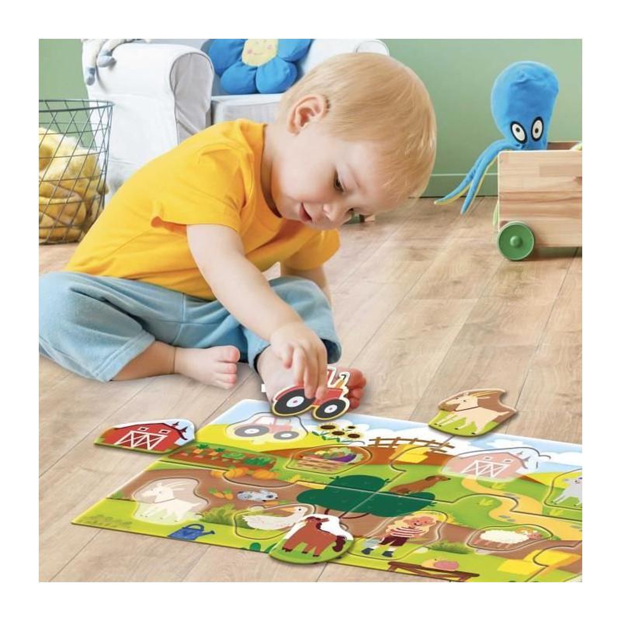 Voir la diapositive 4 : LISCIANI GIOCHI Puzzle panoramique La Ferme – Puzzle éducatif enfant – Carotina Baby – Motricité fine et logique