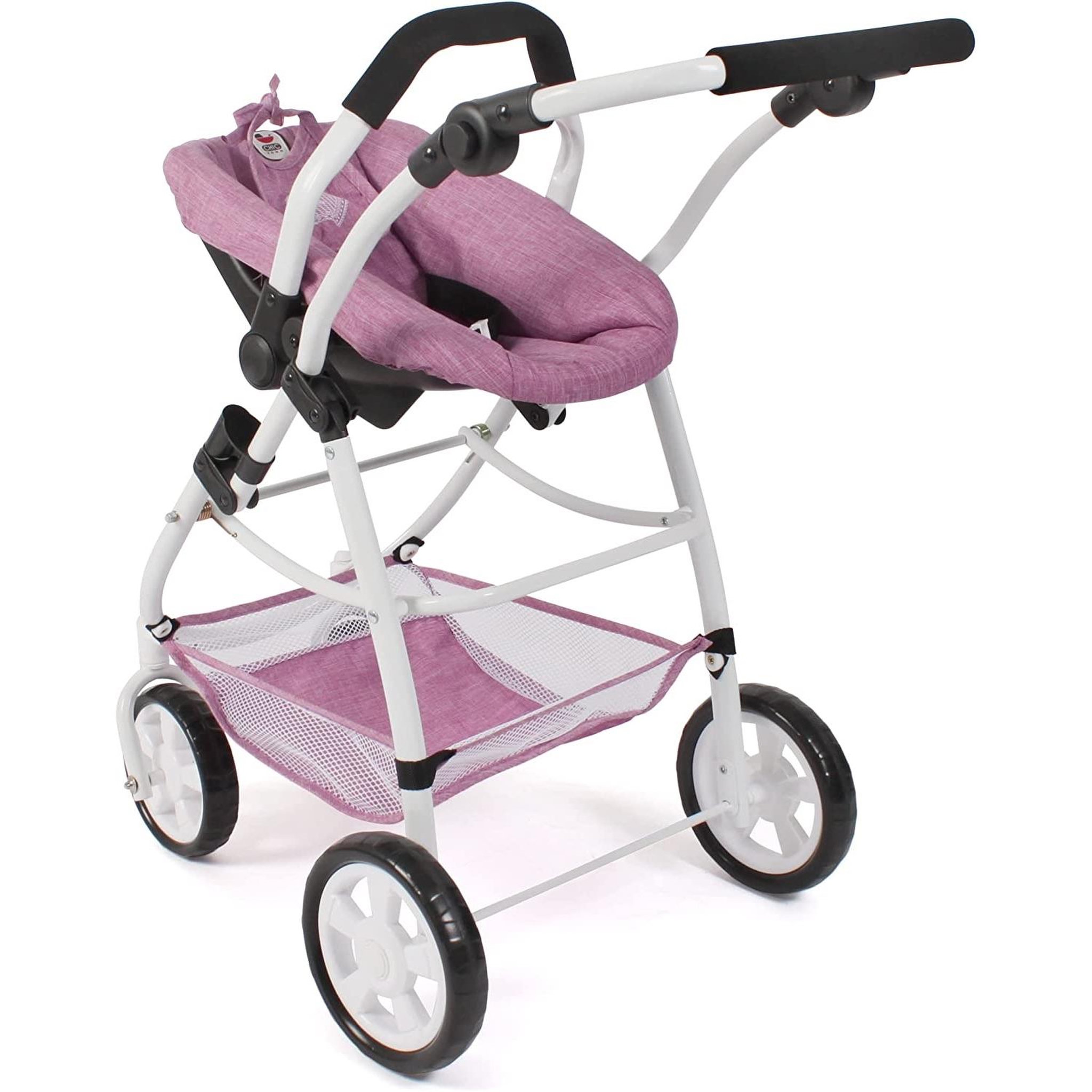 Voir la diapositive 5 : BAYER CHIC 2000 Poussette pour poupées 3 en 1 EMOTION jean rose