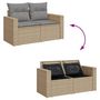Voir la diapositive 5 : VIDAXL Salon de jardin avec coussins 8pcs melange beige resine tressee